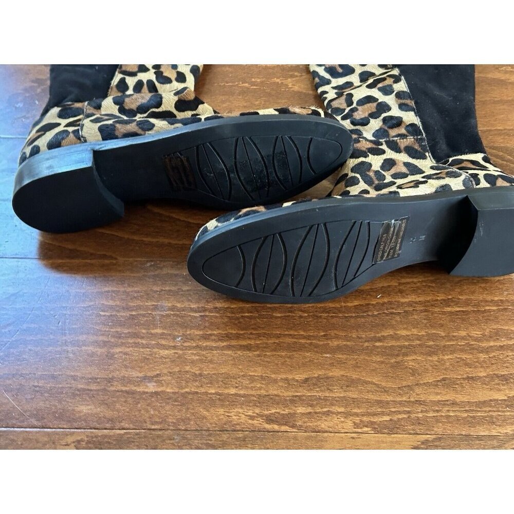 Vaneli Y2K Leopard Print Over the Knee High‎ Boots 5.5 leather Animal Print NEW - Picture 4 of 5